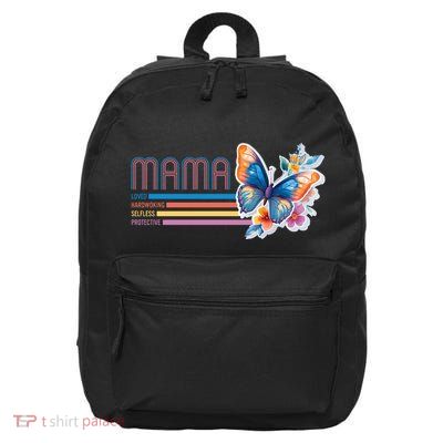 Loral Butterfly Mama Love Hardworking Selfless Protective 16 in Basic Backpack