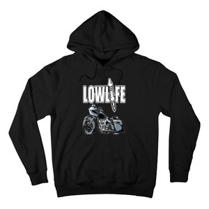 Lowlife Bagger Motorcycle . Chicano Vicla Lowrider Bikes Hoodie