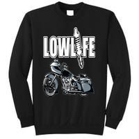 Lowlife Bagger Motorcycle . Chicano Vicla Lowrider Bikes Sweatshirt