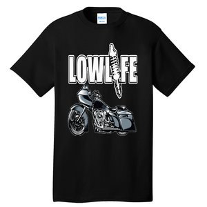 Lowlife Bagger Motorcycle . Chicano Vicla Lowrider Bikes Tall T-Shirt