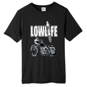 Lowlife Bagger Motorcycle . Chicano Vicla Lowrider Bikes Tall Fusion ChromaSoft Performance T-Shirt