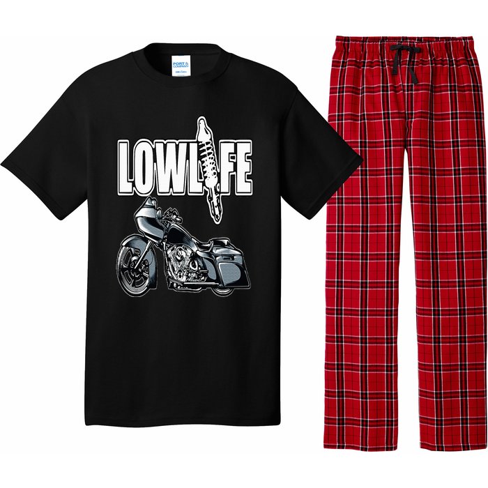 Lowlife Bagger Motorcycle . Chicano Vicla Lowrider Bikes Pajama Set