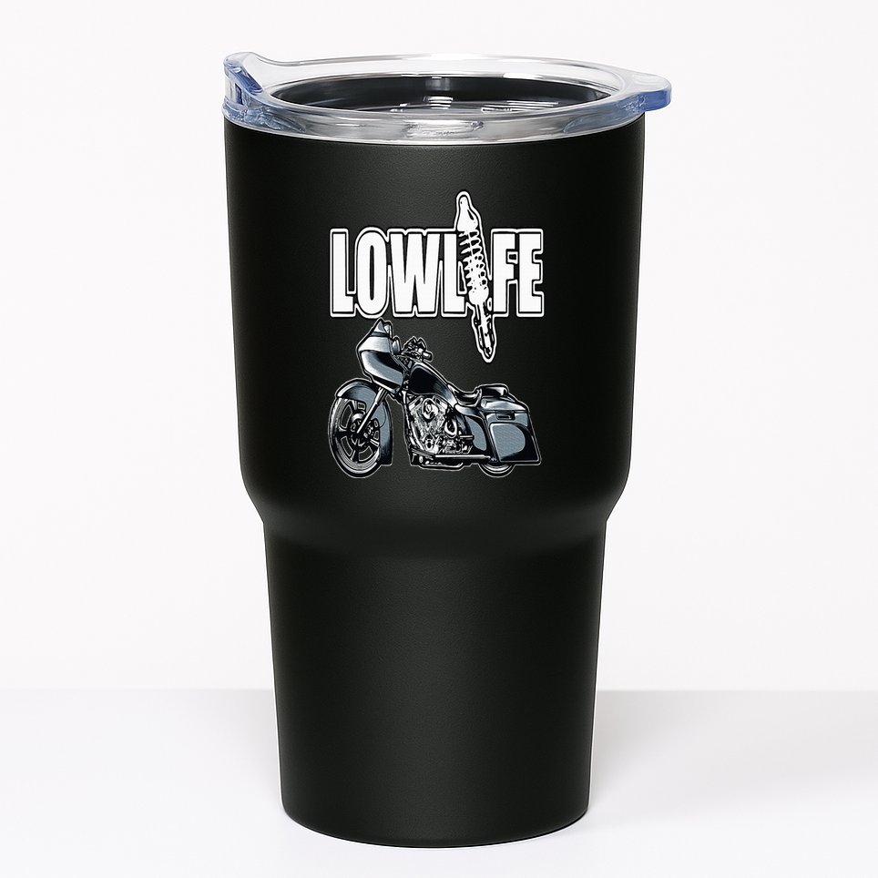 Lowlife Bagger Motorcycle . Chicano Vicla Lowrider Bikes Tumbler