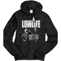 Lowlife Bagger Motorcycle . Chicano Vicla Lowrider Bikes Tie Dye Hoodie