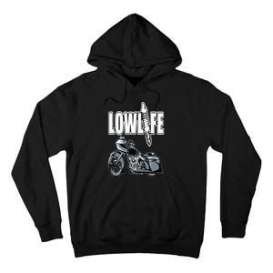 Lowlife Bagger Motorcycle . Chicano Vicla Lowrider Bikes Tall Hoodie