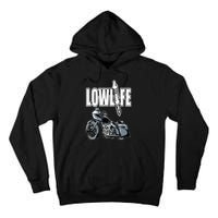 Lowlife Bagger Motorcycle . Chicano Vicla Lowrider Bikes Tall Hoodie