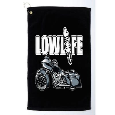 Lowlife Bagger Motorcycle . Chicano Vicla Lowrider Bikes Golf Towel