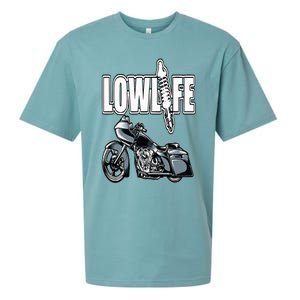 Lowlife Bagger Motorcycle . Chicano Vicla Lowrider Bikes Sueded Cloud Jersey T-Shirt