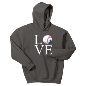 Love Baseball Mom Kids Hoodie