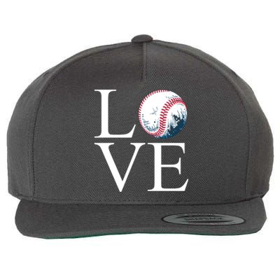 Love Baseball Mom Wool Snapback Cap