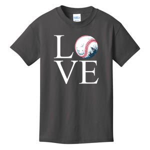 Love Baseball Mom Kids T-Shirt