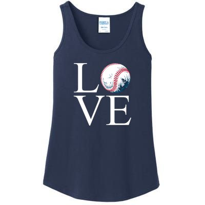 Love Baseball Mom Ladies Essential Tank