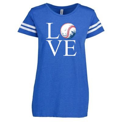 Love Baseball Mom Enza Ladies Jersey Football T-Shirt