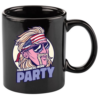 Less Business More Party 4th Of July USA 11oz C Handle Ceramic Mug