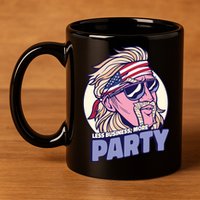 Less Business More Party 4th Of July USA 11oz C Handle Ceramic Mug