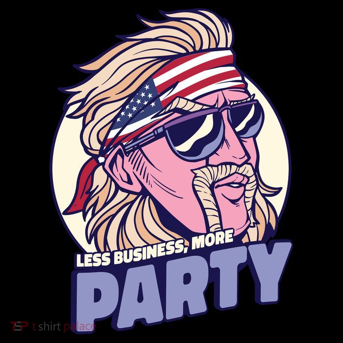 Less Business More Party 4th Of July USA Drawstring Bag
