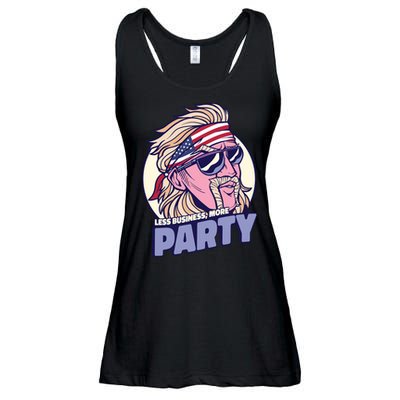 Less Business More Party 4th Of July USA Ladies Essential Flowy Tank