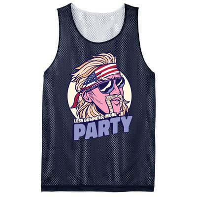 Less Business More Party 4th Of July USA Mesh Reversible Basketball Jersey Tank