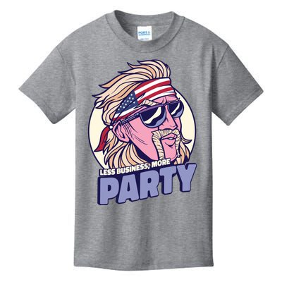 Less Business More Party 4th Of July USA Kids T-Shirt