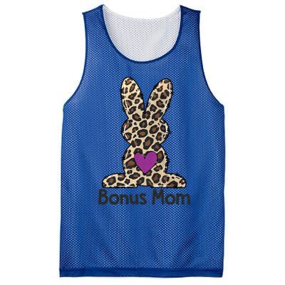 Leopard Bonus Mom Easter Bunny Bonus Mom Life Happy Easter Funny Gift Mesh Reversible Basketball Jersey Tank