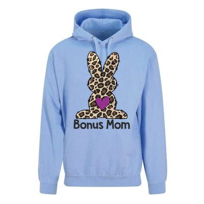 Leopard Bonus Mom Easter Bunny Bonus Mom Life Happy Easter Funny Gift Unisex Surf Hoodie