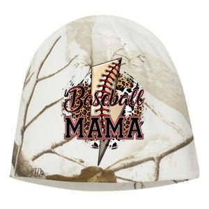 Leopard Baseball Mama Lightning Bolt Sport Mom Mother's Day Kati - Camo Knit Beanie