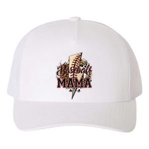 Leopard Baseball Mama Lightning Bolt Sport Mom Mother's Day Yupoong Adult 5-Panel Trucker Hat