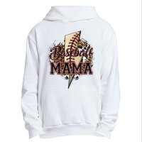 Leopard Baseball Mama Lightning Bolt Sport Mom Mother's Day Urban Pullover Hoodie