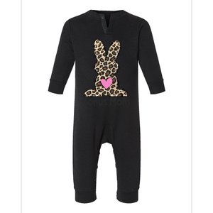 Leopard Bonus Mom Easter Bunny Bonus Mom Life Happy Easter Meaningful Gift Infant Fleece One Piece