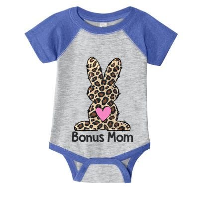 Leopard Bonus Mom Easter Bunny Bonus Mom Life Happy Easter Meaningful Gift Infant Baby Jersey Bodysuit