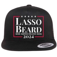 Lasso Beard Make America Believe Again Flat Bill Trucker Hat