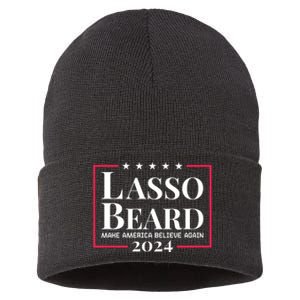 Lasso Beard Make America Believe Again Sustainable Knit Beanie