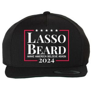 Lasso Beard Make America Believe Again Wool Snapback Cap