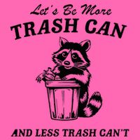 LetS Be More Trash Can And Less Trash CanT Cute Raccoon Stripe Pom Pom Beanie