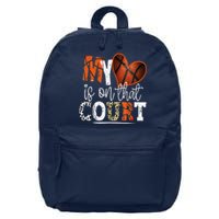 Leopard Basketball Mom My Heart Is On That Court Basketball 16 in Basic Backpack