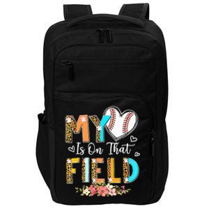 Leopard Baseball Mom My Heart Is On That Field Mother's Day Impact Tech Backpack