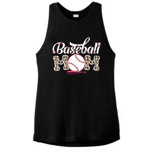 Leopard Baseball Mom Mothers Day Catcher Mom Life Wo Ladies PosiCharge Tri-Blend Wicking Tank