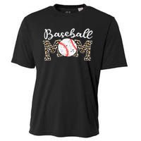 Leopard Baseball Mom Life Game Day Mothers Day Cooling Performance Crew T-Shirt