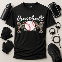 Leopard Baseball Mom Life Game Day Mothers Day Cooling Performance Crew T-Shirt