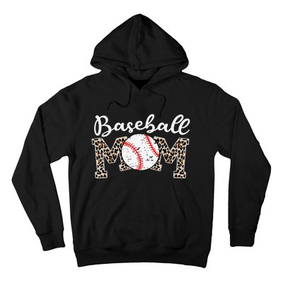 Leopard Baseball Mom Life Game Day Mothers Day Hoodie