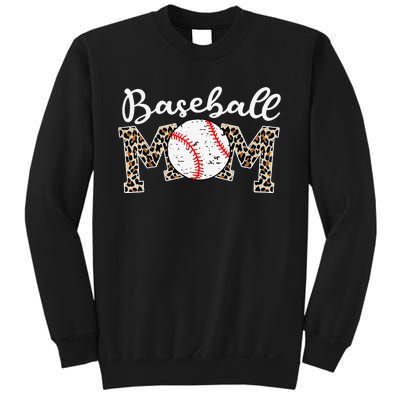 Leopard Baseball Mom Life Game Day Mothers Day Sweatshirt