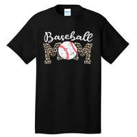 Leopard Baseball Mom Life Game Day Mothers Day Tall T-Shirt