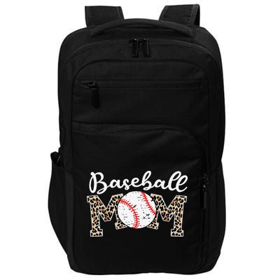 Leopard Baseball Mom Life Game Day Mothers Day Impact Tech Backpack