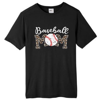 Leopard Baseball Mom Life Game Day Mothers Day Tall Fusion ChromaSoft Performance T-Shirt