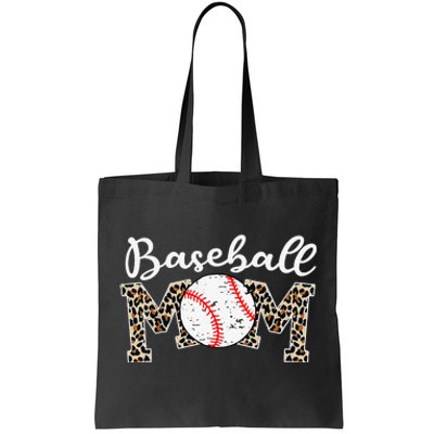 Leopard Baseball Mom Life Game Day Mothers Day Tote Bag