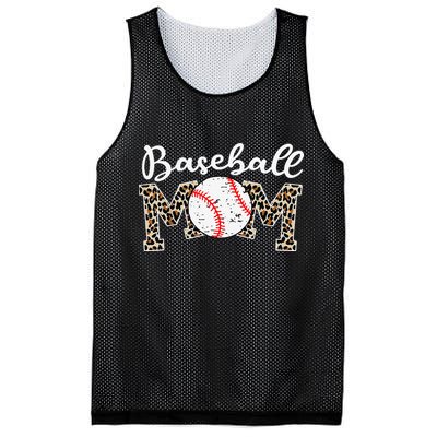 Leopard Baseball Mom Life Game Day Mothers Day Mesh Reversible Basketball Jersey Tank
