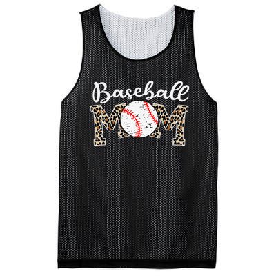 Leopard Baseball Mom Life Game Day Mothers Day Mesh Reversible Basketball Jersey Tank