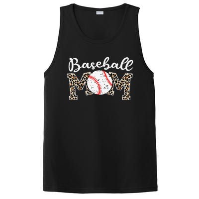 Leopard Baseball Mom Life Game Day Mothers Day PosiCharge Competitor Tank