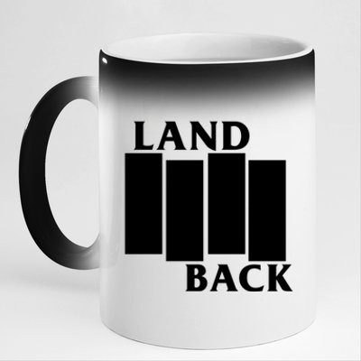 Land Back Movement, Native American LandBack 11oz Black Color Changing Mug