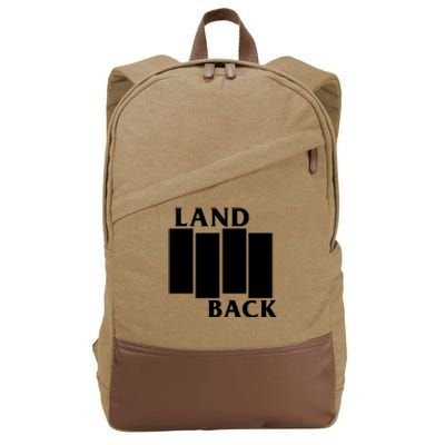 Land Back Movement, Native American LandBack Cotton Canvas Backpack